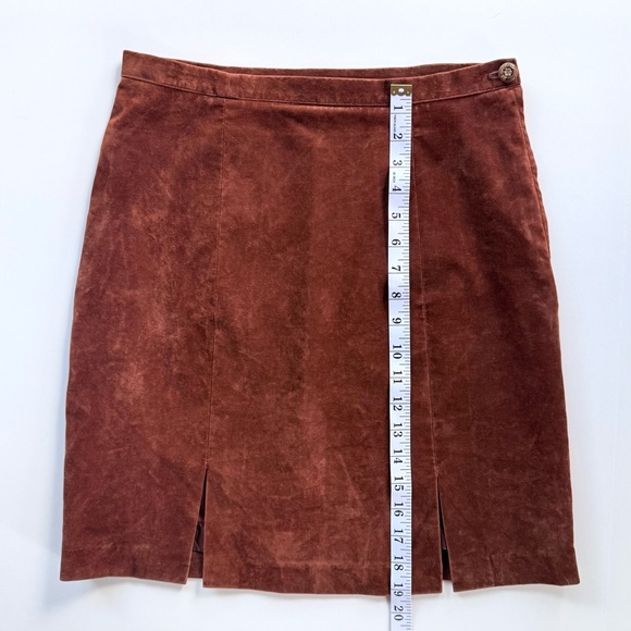 Vintage 1970s Brown Velveteen Mini Skirt S - Picture 9 of 16
